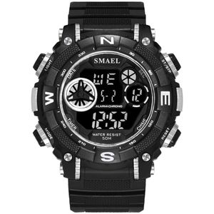 Relógio Masculino Smael Digital 1317B Preto e Prata