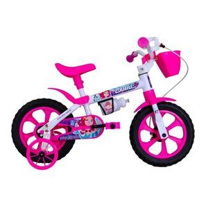 Bicicleta Cairu Aro 12 Infantil Mini Sereia Branco & Rosa