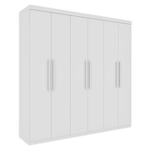 Guarda-Roupa Suécia 6 portas 2,23 x 2,18 m Branco - TCil Móveis