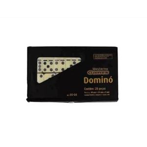 Jogo De Domino Western Estojo 28 Pecas 49x24x9mm