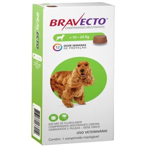 Antipulgas E Carrapatos Bravecto 10 A 20 Kg ( 1 unidade )