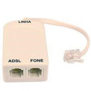 Kit 10 Filtro Adsl Telefone/Internet 2 Saidas