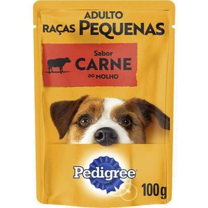 Caixa 18 Sachês Ração Úmida Pedigree Adulto Cães Peq Carne