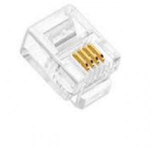 Kit 100 Plug Conector Modular Rj11 (6X4)