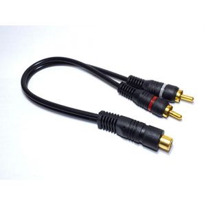 Cabo Rca Y 2M/1F Preto - Banhado A Ouro - 2 Machos / 1 Femea