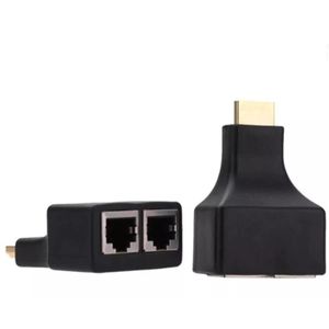 Extensor Hdmi 3d 30 Metros Via Cabo De Rede Utp Rj45 Cat5e/6