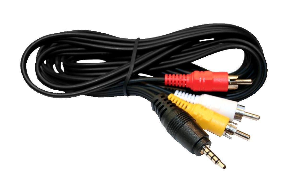 Cabo p2 X av 3 rca tv lcd gps dvd áudio vídeo