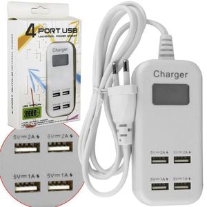 Carregador Universal Celular Usb 4 Portas 5V Extensao Hub