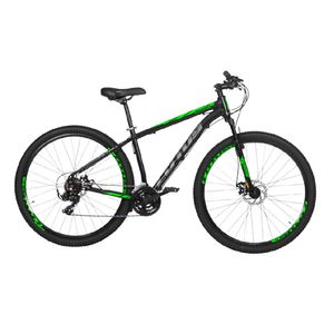 Bicicleta Cairu Lotus Aro 29, 21 Marchas Q17,5 Preta e Verde