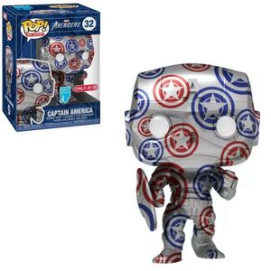 Funko Pop Marvel Art Series 32 Captain America c/ Case Acrílico