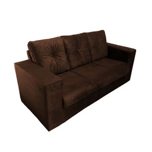Conjunto Estofado Vitória 2 e 3 Lugares Ortonobre Marrom