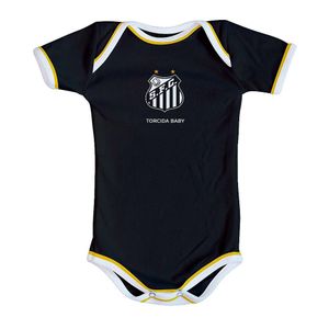 Body Santos Oficial Preto - Torcida Baby