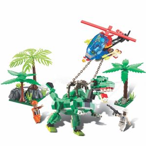 Blocos de Encaixe Dino Saga Captura Rex Dinossauros - 286 peças - Multicolorido - 6509 - Xalingo