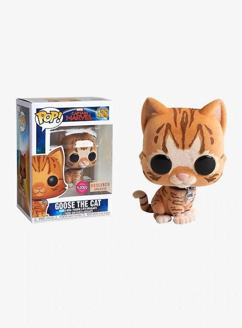 Funko Pop Captain Marvel 426 Goose The Cat Flocked Exclusive