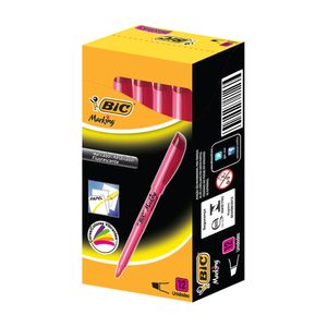 Marca Texto Brite Liner Rosa Bic Caixa com 12 Unidades
