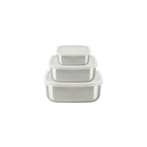 Jogo de Potes Tramontina Freezinox Quadrados em Inox com Tampa 3 Peças