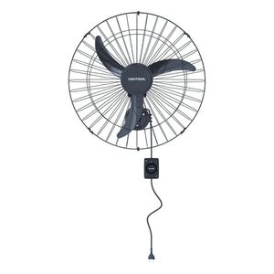 Ventilador De Parede Ventisol Oscilante 3 Pás Premium Preto 60cm Bivolt