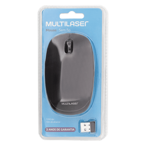 Mouse sem Fio Preto M0251 Multilaser