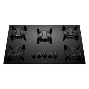 Cooktop 5 Bocas U Top Mesa de Vidro Atlas Preto Bivolt