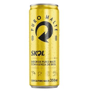 Cerveja Skol Puro Malte Sleek Lata 350ml